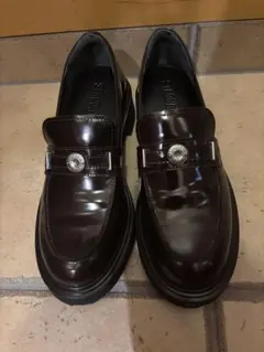 厚底ダークブラウンローファー