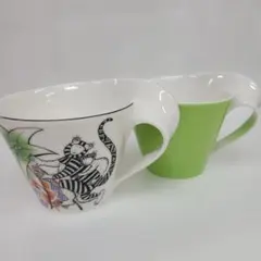 ビレロイボッホ　マグカップ　動物柄　2個セット