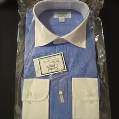 SCHATTI スキャッティ ブルーYシャツ 38-82 長袖 新品 日本製