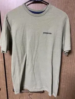 patagonia モスグリーンTシャツ P6バックプリント
