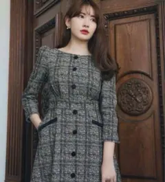 Houndstooth Belted Mermaid Dress ハーリップトゥ - メルカリ