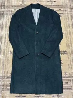 【SHIPS JET BLUE】Vネック ロングコートM ダークグリーン 深緑