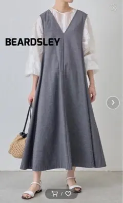 BEARDSLEY ビアズリー Uネック ギャザー ジャンパー スカート - メルカリ