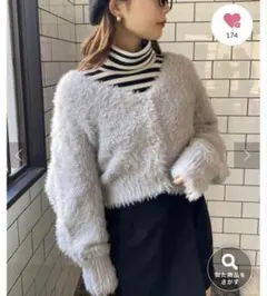 NICE CLAUP ナイスクラップ ふわモテあざとショートカーデ カーディガン