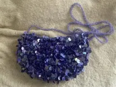 スパンコール　三日月型　斜め掛けバッグ