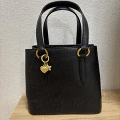 ungaro ウンガロ オーストリッチ風　牛革　フォーマル ハンドバッグ　日本製