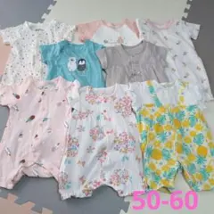 半袖 ベビー服 ロンパース 8点セット 50-60