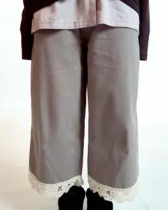COYSEIO KNIT LACE PANTS ASH BROWNのサムネイル