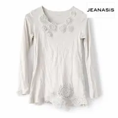 JEANASIS アイボリー レース 長袖 トップス フリーサイズのサムネイル