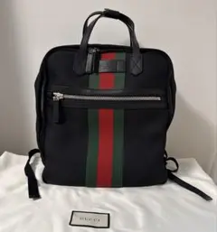 GUCCI グッチ　シェリーライン　バックパック　リュック　ブラック
