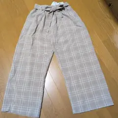 値下げ中 spiga リボン付チェックワイド　タグ付き