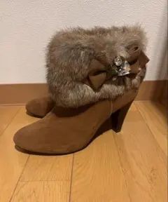 ブリジットバーキン　ショートブーツ　ファー