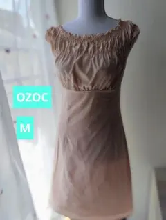 OZOC　ワンピース　シャーリングハイウエスト　淡いピンク　フェミニン　Мサイズ