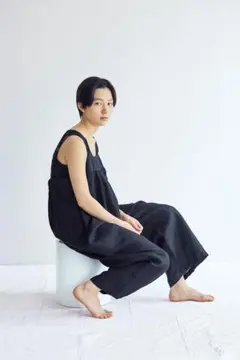 ラナ サロペット ブラック　fog linen workのサムネイル