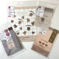 熊 くま テディベア ラッピング袋 ギフトバッグ 小物入れ ダイソー セリア