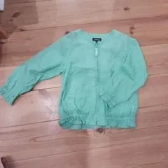 夏用 : ミントグリーン ジップアップジャケット サイズ 115cm