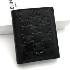 セリーヌ バイフォールドウォレット トリオンフ エンボス加工 カーフ