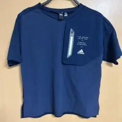 adidas ネイビー Tシャツ ポケット付き 140cm ウェア