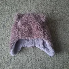 クマ耳付きふわふわ帽子 44cm〜46cm