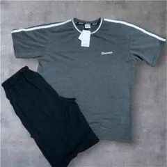 converseコンバース 半袖 上下 ルームウェア パジャマ グレー Ｌ