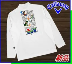 新品キャロウェイゴルフシャツTOYstoryモックネックロンTカットソ4L白