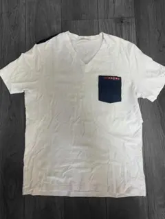未使用に近い】HERNO ヘルノ Tシャツ 白青 44 S〜M - メルカリ