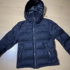 BLACK LABEL フード付きダウンジャケット M ネイビー