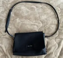 Legato Largoレガートラルゴ　ブラックレザーショルダーバッグ