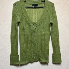 WHO.A.U オリーブグリーンニット カーディガンS size