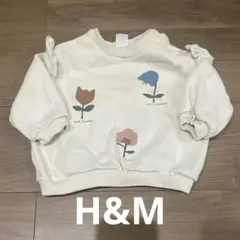 H&M ベビー　トレーナー 花柄プリント　4-6M