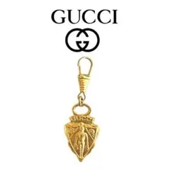Gucci Old Crest Charm Necklace Gold