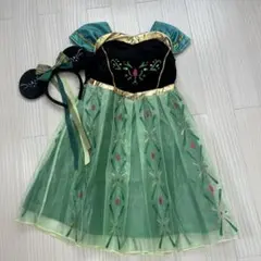 アナ風 ドレス 130㎝ ＋ ディズニー公式カチューシャ付き 一度のみ着用