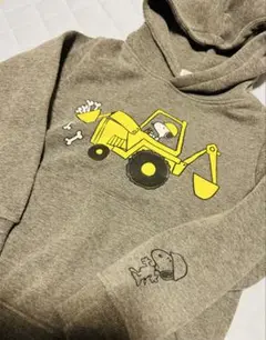 スヌーピー　パーカー　120　ショベルカー　キッズ　ピーナッツ　PEANUTS