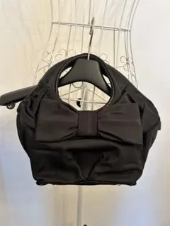 kate spadeリボン付き ブラック ハンドバッグ