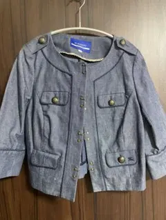 Burberry Blue Label ノーカラージャケット 38のサムネイル