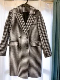 千鳥格子柄チェスターコート【9月30日までの出品】