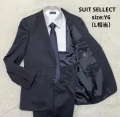 スーツセレクト スーツセットアップ ネイビー ストライプ Y6