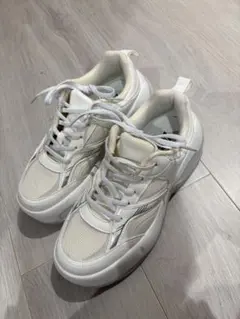 【ZARA】 ザラ 37 フラットフォームスニーカー 2025完売品 入手困難 フラットフォームスニーカー - ホワイト | ZARA Japan / 日本