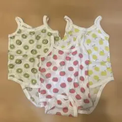 肌着メッシュロンパース90cm 3枚セット　女の子　綿100%