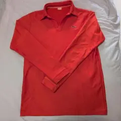 Puma レッド 長袖ポロシャツ