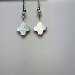 パールと貝殻イヤリング