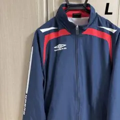 【美品！】アンブロ ナイロンジャケット 00s製/ネイビー/Lサイズ/裏起毛