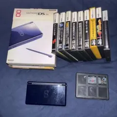 【ジャンク品】ニンテンドーDS Lite エナメルネイビー ソフト付き