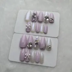 ハンドメイドネイルチップ　⭐︎486