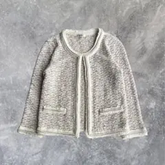 TOMORROWLAND BALLSEY ツイード調 ニット ジャケット 上品