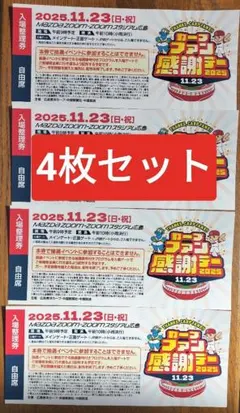 カープファン感謝デーチケット 2025のサムネイル