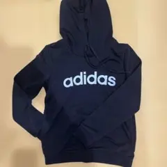 ヤ*ス様 adidas ネイビー ロゴ入り パーカー
