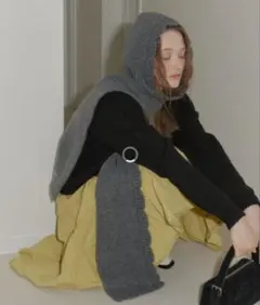 GIUNON 2wayスカラップフードマフラー