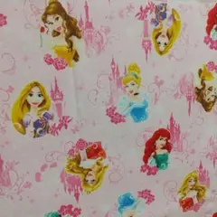 【9/30まで】ディズニープリンセス 綿生地 ピンク