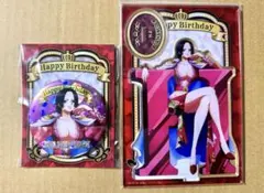 ONE PIECE バースデイ　ホログラム缶バッジ　アクスタ　ハンコック　セット